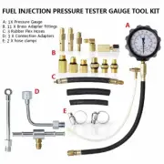Fuel Injection Pressure Tester Pump Injector Gauge Testing Tools Kit Universal