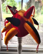 Midland Imports Multi Colored Masquerade Jester Hat /Fools Cap With Bells