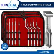 3 Set Dental Implant Sinus Osteotomes Color Coded W/Gerzog Mallet German Grade
