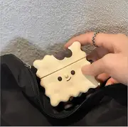 liangnv Lovely Cartoon Sandwich Biscuits Silicone Cover AirPods Case Compatible with Apple Airpods 1/2 or Airpods Pro Wireless Charging Earbuds Headph