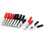 Insulated Electric Battery Alligator Clip Clamp Red Black 3 Inch Long 10pcs