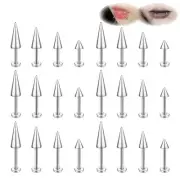 ZS 20G Spike Nose Rings Studs, 18G Stainless Steel Spike Stud Earrings, 16G S...