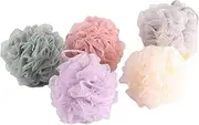 Healvian 5pcs Mesh Shower Ball Adult Shower Ball Colorful Shower Ball Home Bathing Balls Bath Wipe Child Large