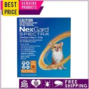 NEXGARD SPECTRA Heartworm Flea Control for Dogs 3.27 to 7.5 Kg YELLOW 3 Doses