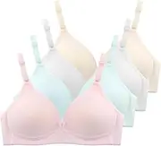 [YESLAU] Girls Training Bras Teens Big Kids Age 8-10 10-12 12-14 14-16 Years Old Lightly Padded Adjustable Sport Bra
