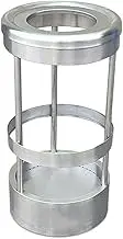 Outdoor Trash Can Stainless Steel Trash Can, Open Top Cylindrical Trash Can Waste Storage Rack (Without Inner Bucket), for Indoor, Outdoor or Commercial Use Outside Garbage can