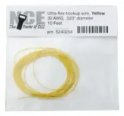 NCE 5240254 Ultraflex Wire 32 Gauge 10ft Yellow