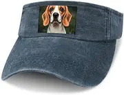 [Rrtsmsgh] Beagle Dog Leaky Top Cap Adjustable Leaky Top Cowboy Hat, Fashion Sun Visor Hat for Men Women,