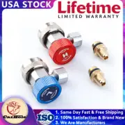 2PC Adapter Fittings Quick Coupler High & Low AC Freon Manifold Gauge For Car AC (for: Honda)