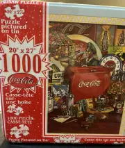 Coca-Cola the early years Puzzle Collector's Tin 1000 Pcs unopened Vintage 1999
