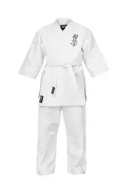 Kyokushin Karate Gi Adult & Kids, Karate Uniform Adult Lightweight 8oz Poly Cotton Breathable White Karate Uniform for Students for Karate Training and Martial Arts uniform with White Belt by Javson