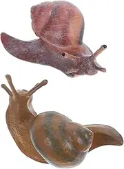 ERINGOGO 2pcs Realistic Snail Figurines Fake Snail Toys for Garden Simulation Animal Statues