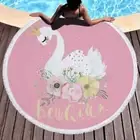Stick White Round Beach Pool Towel Fringe 150cm Throw Yoga Picnic Blanket Mat