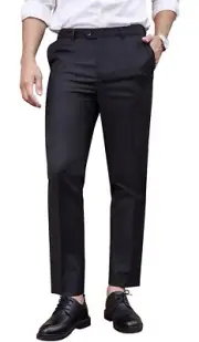 Coofandy Men's Classic Fit Dress Pant Flat Front Straight Casual Pants 32Wx29L