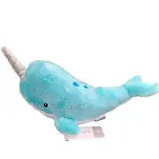 NWT Carters PLUSH NARWHAL Blue/White/Silver Lovey #67498 New