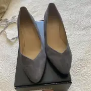 Talbots Kendall Grey “Laney” Style Suede Wedge Shoes Size 7M