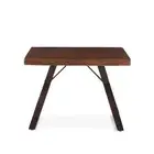 Nottingham 23-Inch Acacia Wood Live Edge Side Table in Walnut Finish
