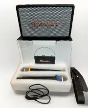 Retro Karaoke Machine with Two Wireless Microphones, Portable Speaker Bluetooth