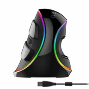 Wiredwithireless Right Hand Ergonomics 6 Buttons Vertical Gaming Mouse with Rgb