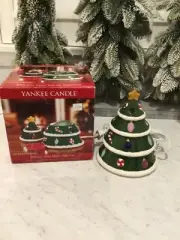Yankee Candle Electric Wax Melts Warmer Christmas Tree Holiday Candy Cane NOB