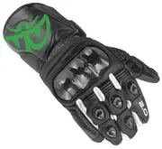 Berik 2.0 ST Motorcycle Gloves, black-white-green, Size 3XL for Men Black White Green