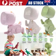 Digital Alarm Clock Rechargeable Dinosaur Night Light Kids Sleep Training Clock