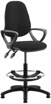 Eclipse KC0254 II Lever Task Operator Chair with Loop ArmsHi Rise Draughtsman K