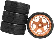 4X 1: 10 Drifting Wheels Tires Set RC Car Drifting Tires Professional Convenient Easy to Use Wear Resistance Rally Drifting Tyres