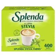 *2000 Ct* SPLENDA Stevia Zero Calorie Sweetener Packets, 5 Boxes of 400 Count