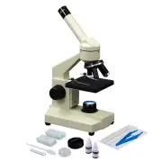 OMAX 40X-1000X Kids Monocular Compound LED Microscope + Slide Preparation Kit