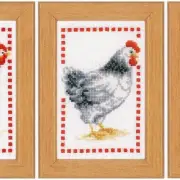 Cluck 'n Stitch: Feathered Friends Cross Stitch Kit (18 Count) 3/Pkg