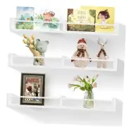 Nursery Shelves for Wall,Kids Bookshelves Set of 3,Floating Bookshelf Baby