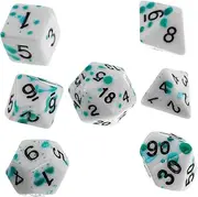 TOYANDONA Joyful Party Props 7pcs Acrylic Game Dices Number Dices Board Game Tool Fun Entertainment
