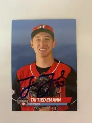 Tai Tiedemann 2019 Signed Hickory Crawdads Team Card