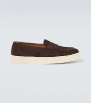 [George Cleverley] George Cleverley Joey II suede penny loafers AU 7 brown