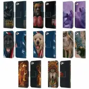 OFFICIAL VINCENT HIE CANIDAE LEATHER BOOK WALLET CASE FOR APPLE iPOD TOUCH MP3