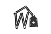 Multi Angle Aluminium Alloy Measuring Ruler Six-folding Ruler Metal Tool for Puncher Carpentry