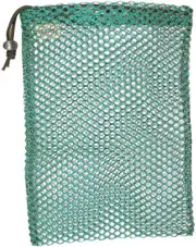 Equinox Nylon Mesh Stuff Bags - Set of 2 Green Sacks, 11" x 16"