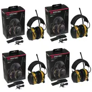 (4-Pack) 3M Peltor Worktunes Headphones & Belt Clip for Howard Leight 1016730