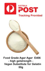 50g Agar Agar Powder E406 - high gelstrength - Vegan Substitute for Gelatin