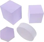 DOITOOL 4pcs Photography Background Props: Geometric Cube Photo Props Set Stereo Photo Decorative Backdrop Display for Lipstick Jewelry Perfume Makeup