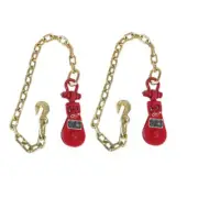 2-PACK, 2T 3" Snatch Block Chain for Tow Truck RollBack Wrecker Flatbed Cable
