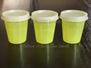 Tupperware Midgets 3 Containers Travel Margarita Green Chartreuse Tupper Minis