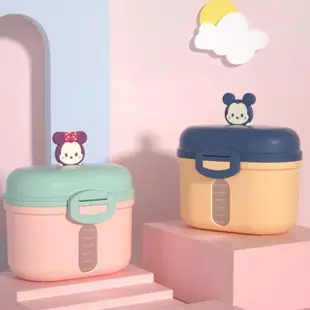 【Disney 迪士尼】童趣 攜帶型 點心 奶粉 分裝盒 240g 平輸品(米奇 米妮)