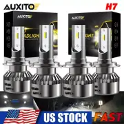 AUXITO Combo White 6500K LED Headlight Kit H7 + H7 Bulbs High Low Beam 4pcs Lamp (for: Audi)