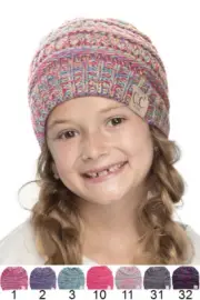 C.C Kids Exclusive Four Tone Thread Mix Color Beanie 2-6yr