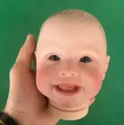 19" Lifelike Reborn Baby Doll Kit DIY Painted Parts 3D Skin with Cloth Body Eyes