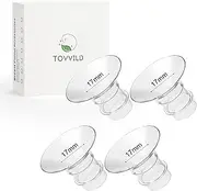 TOVVILD 17mm Flange Inserts for 24mm Flange/Shield, Compatible with Momcozy/MOMMED/Spectra Breast Pumps, Pump Parts Replace (4PCS 17mm)