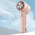 Pink Outdoor Handheld Cooling Fan - Mini Macaron Portable Desk Fan with Carabine