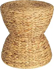 Household Essentials Water Hyacinth Hourglass Stool, Natural